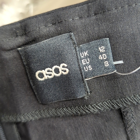 Asos Mixed Media Sequin Lace One shoulder Mini Club Prom Formal Dress 8 - Picture 9 of 12